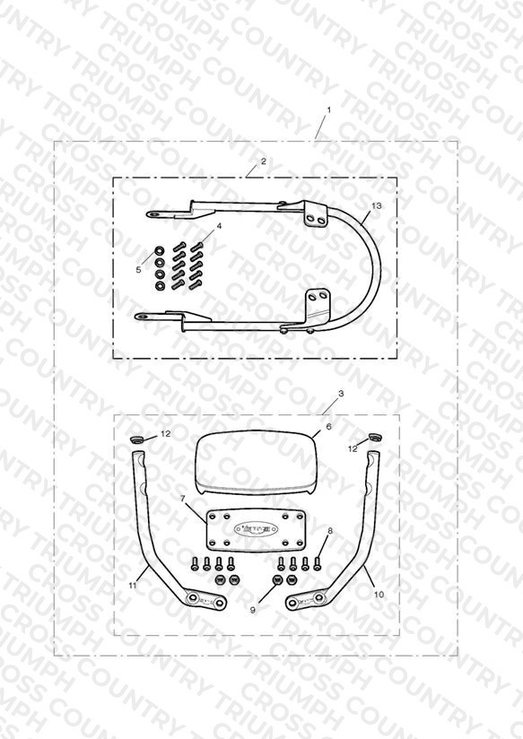 Passenger Backrest High Kit