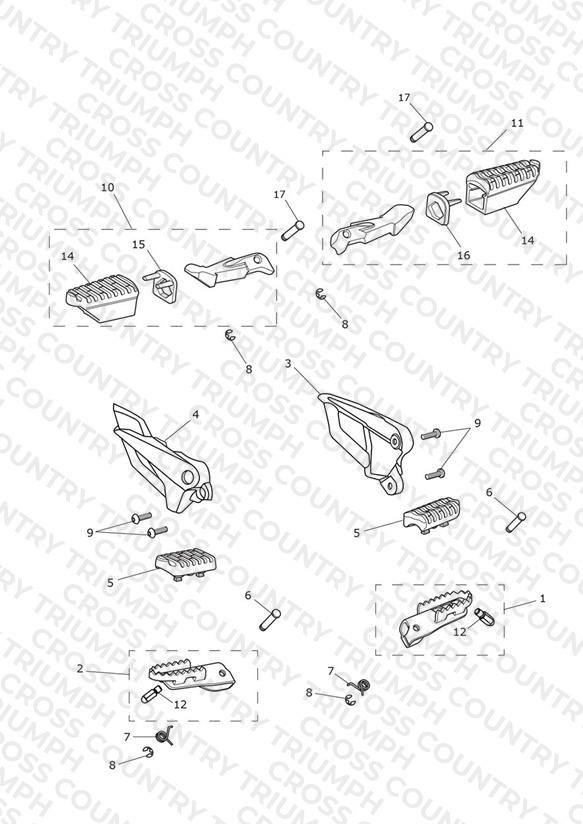 Footrests & Mountings