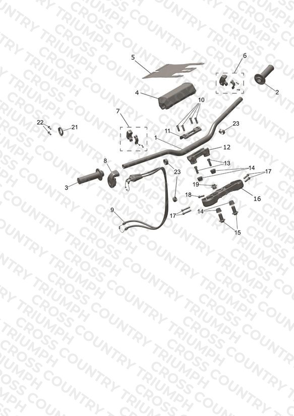 Handlebars, Upper Yoke & Mirrors