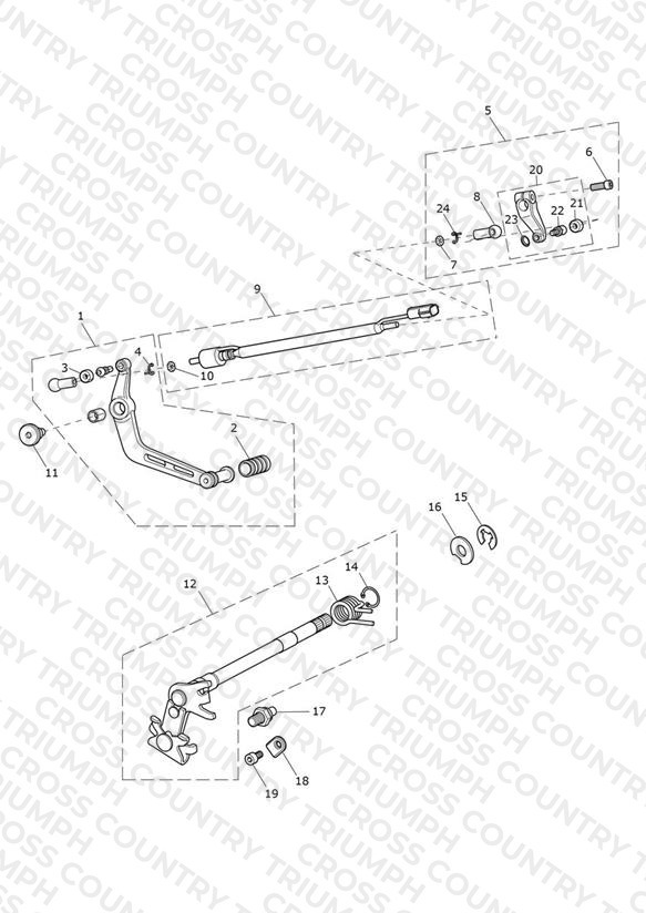 Gearchange Mechanism Assy - Daytona 675R Only