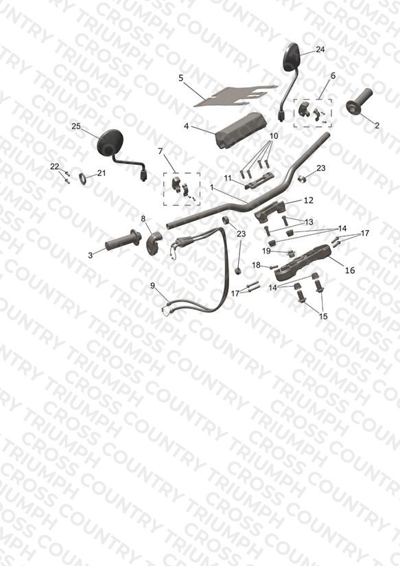 Handlebars, Upper Yoke & Mirrors