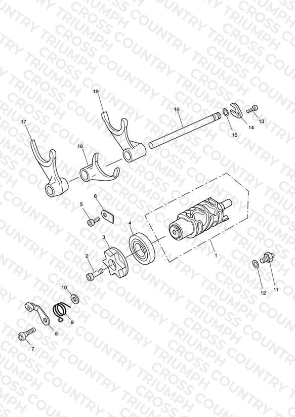 Gear Selector Drum > Eng No 340169