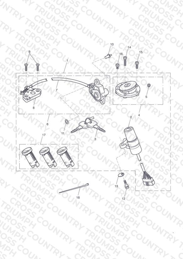 Ignition Switch & Lock Set - Non ABS > 468639 & ABS > 440482