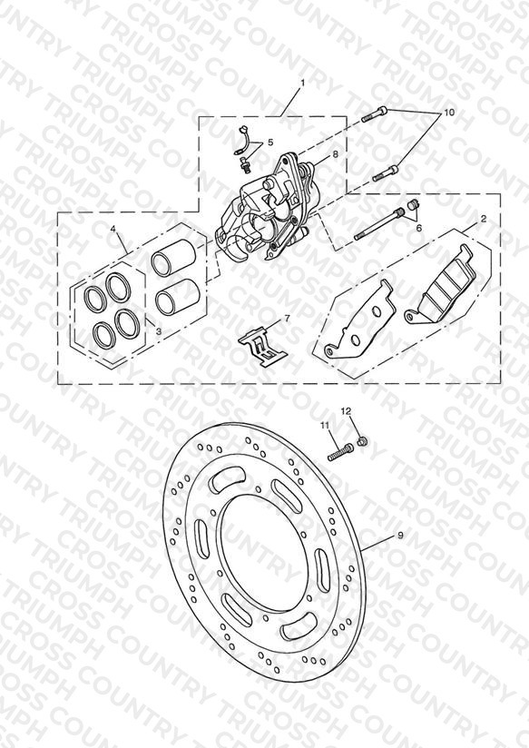 Front Brake Caliper & Discs