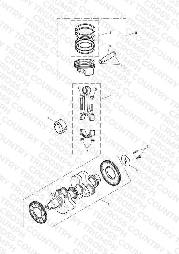 Crankshaft, Connecting Rods & Pistons