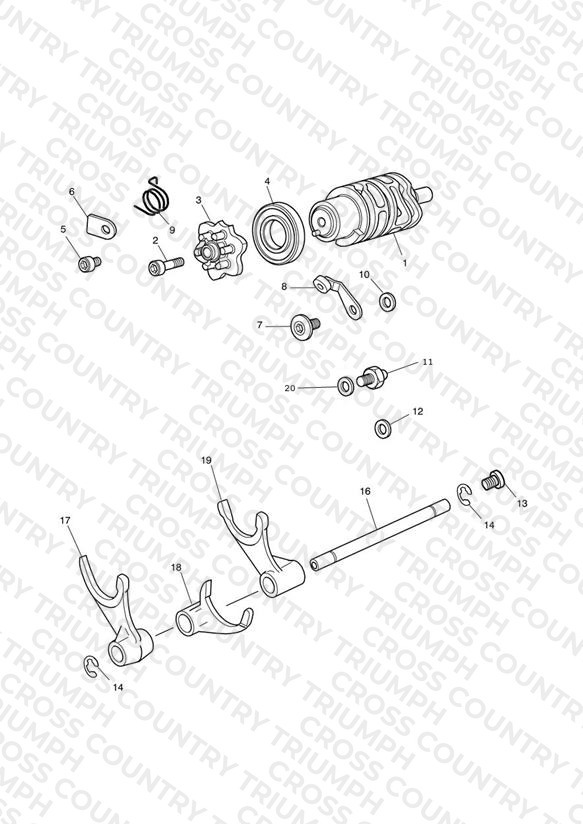 Gear Selector Drum - Eng No 563847 >