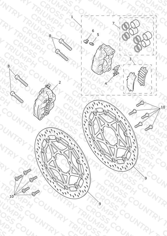 Front Caliper & Discs