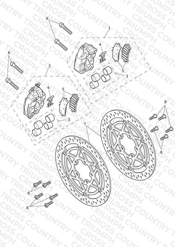 Front Brake Caliper & Discs
