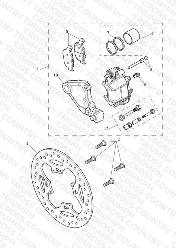 Rear Brake Caliper & Disc