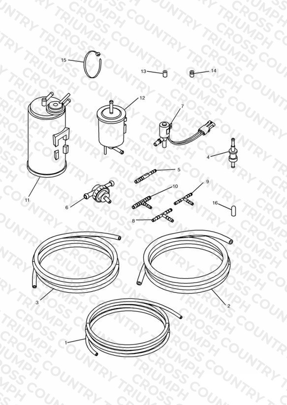 Evaporative Loss Equipment 4 Cyl (US California Models Only)