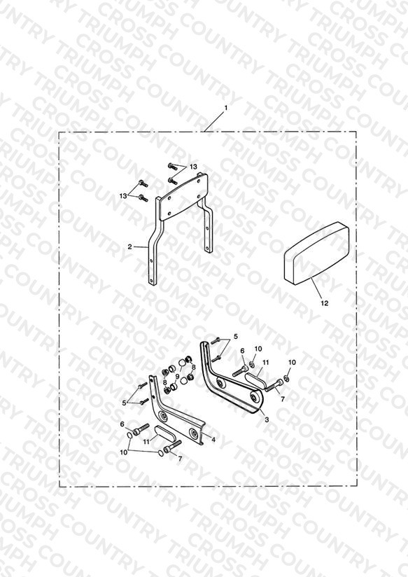 Passenger Backrest Std Kit