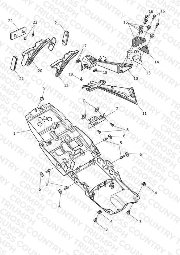 Rear Mudguard & Number Plate Bracket