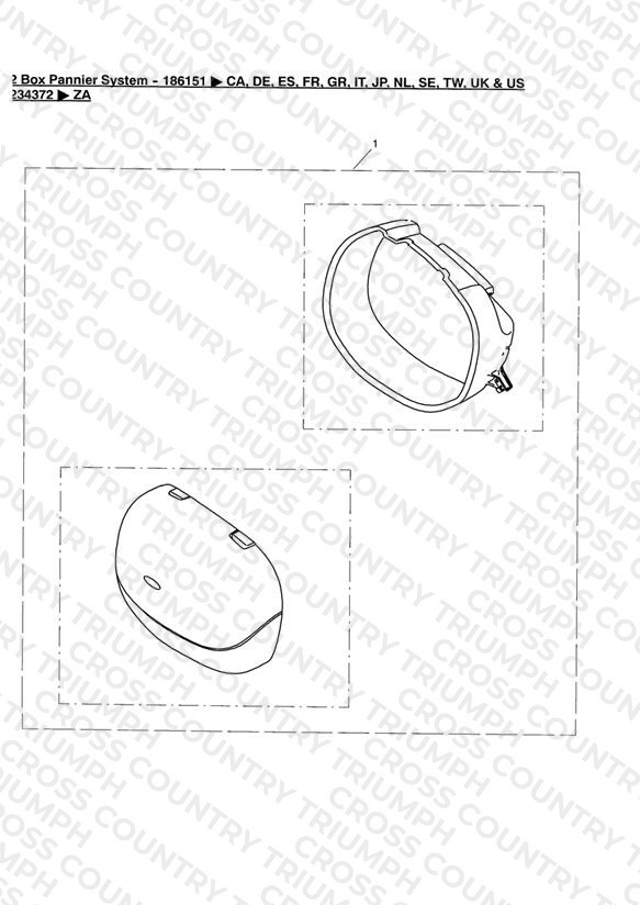 2 Box Pannier System - 186151 > CA,DE,ES,FR,GR,IT,JP,NL,SE,TW,UK & US 234372 >ZA