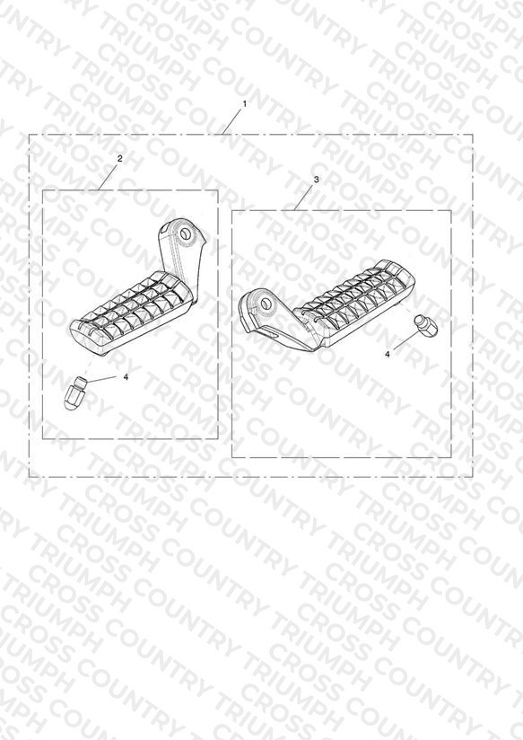 Front Footrest, Pair