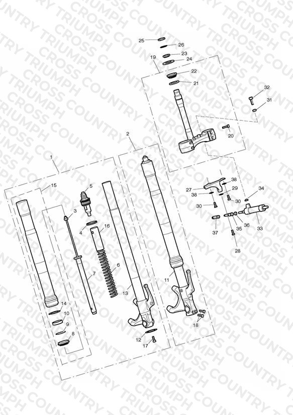 Front Forks & Yokes - Excluding 675R