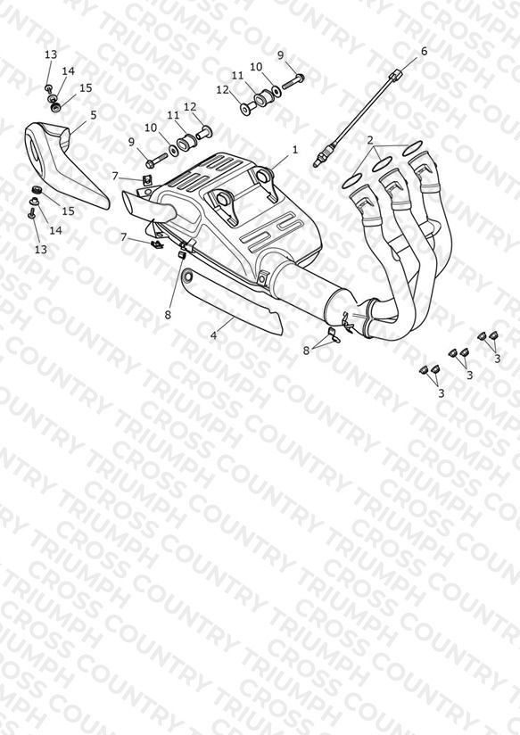 Exhaust System - Triple Tribute Only