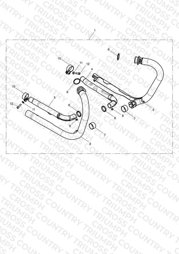 Exhaust Header Pair, Black