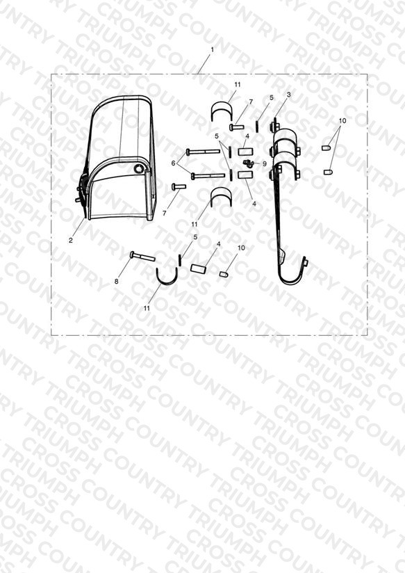 Bag, Swingarm, Black, Kit