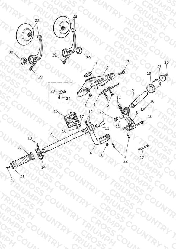 Handlebars, Top Yoke & Mirrors