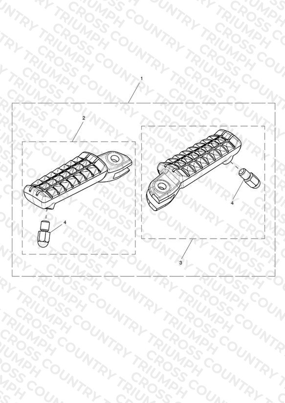 Front Footrest, Pair