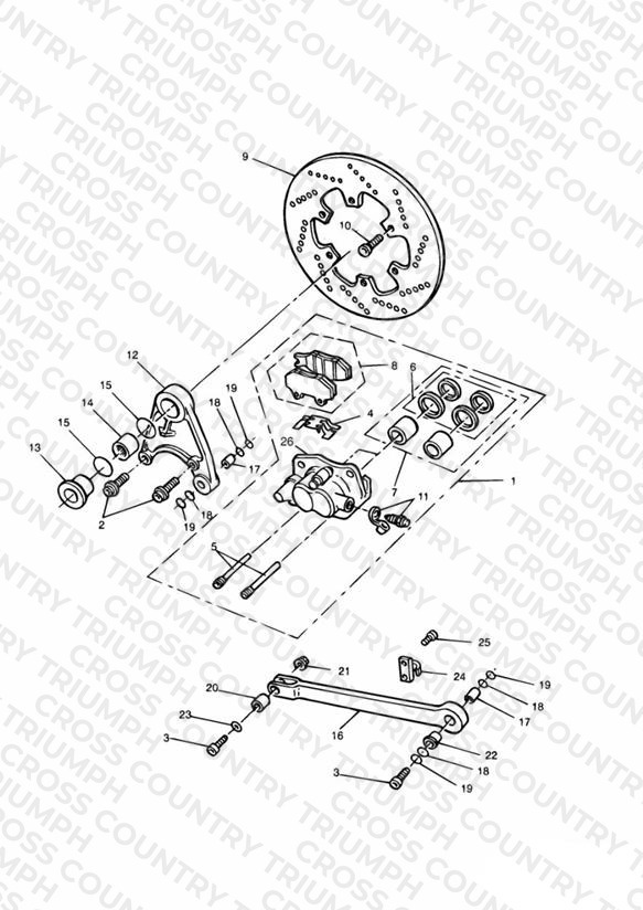 Rear Brake Disc and Caliper Sprint Sport/Sprint Executive