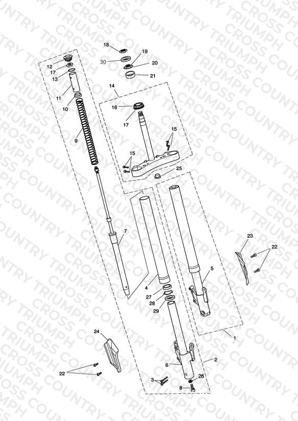 Front Forks & Yokes - Roadster Only