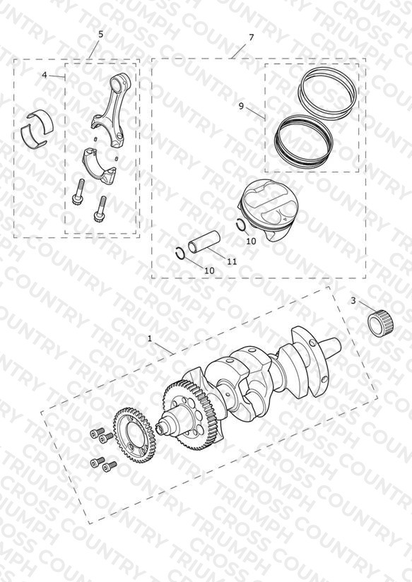 Crankshaft, Conrods and Pistons