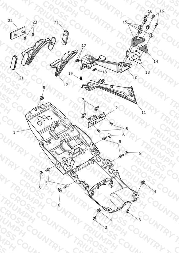 Rear Mudguard & Number Plate Bracket