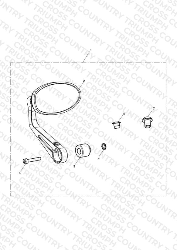 Bar End Mirror Kit, Clear Anodised