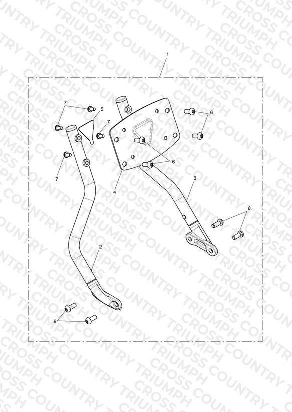 Uprights Kit, Backrest, Chrome