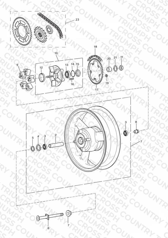 Rear Wheel/Final Drive Double sided swingarm » 161317