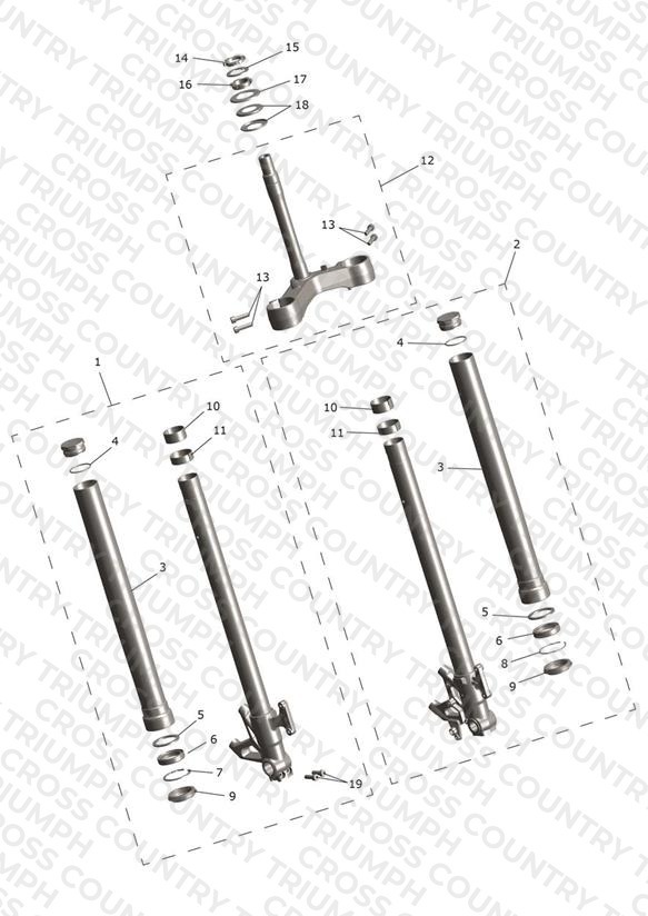 Front Forks & Lower Yoke Assy