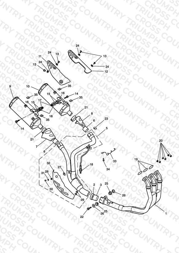 Exhaust System 281466>333178 ALL Mkts expt AU, NZ & ZA