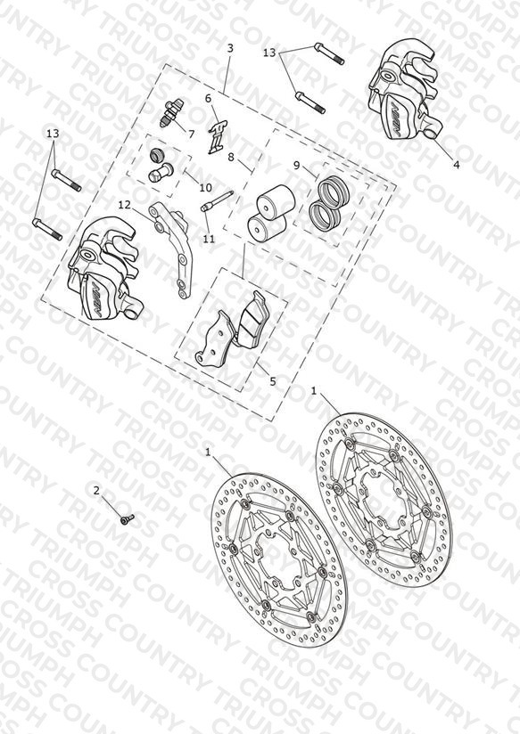 Front Brake Caliper & Disc