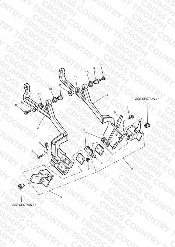 Luggage Mounting Rails Sprint Executive