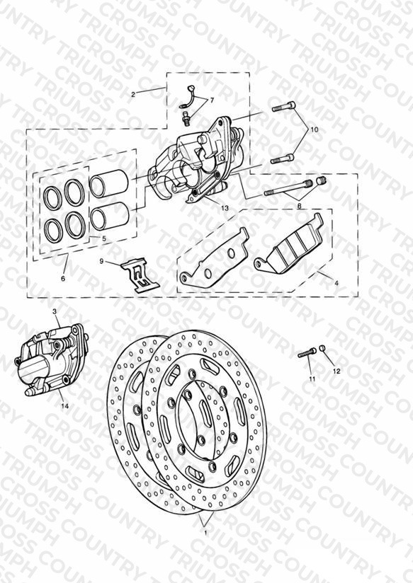 Front Brake Caliper and Disc
