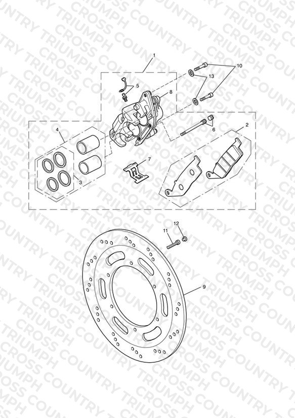 Front Brake Caliper & Discs