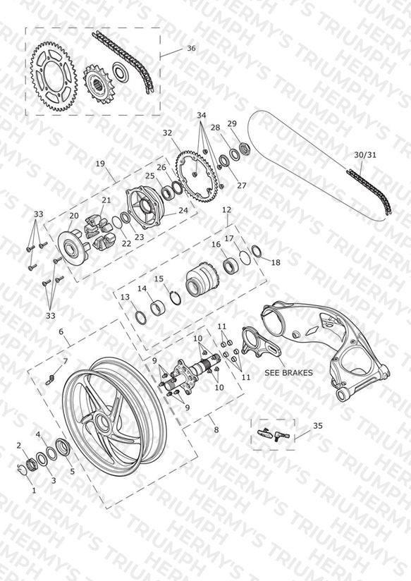 Rear Wheel & Final Drive > 602552