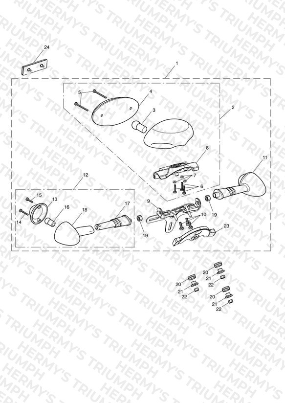 Rear Light & Indicator Assy 469051 >