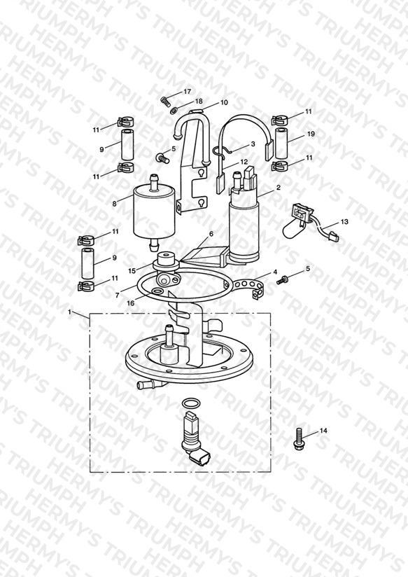 Fuel Pump/Filter >305059 Jet Blk/Neon Blue; >305222 Roulette Green; >305251 Fusion White Bikes