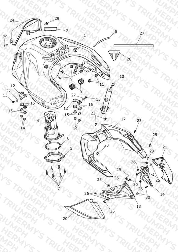 Fuel Tank, Fuel Pump & Fittings