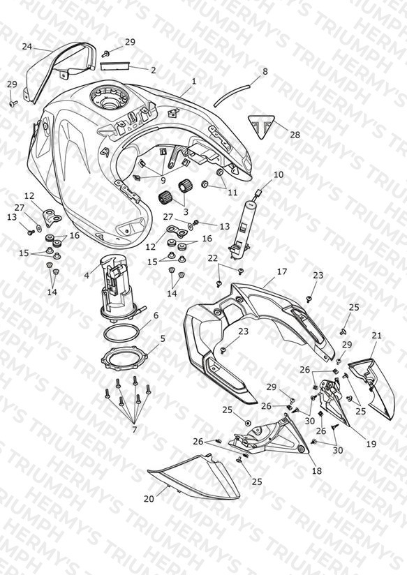 Fuel Tank, Fuel Pump & Fittings