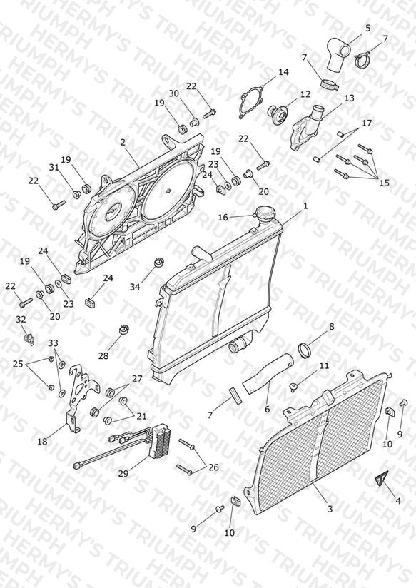 Radiator, Fan & Thermostat