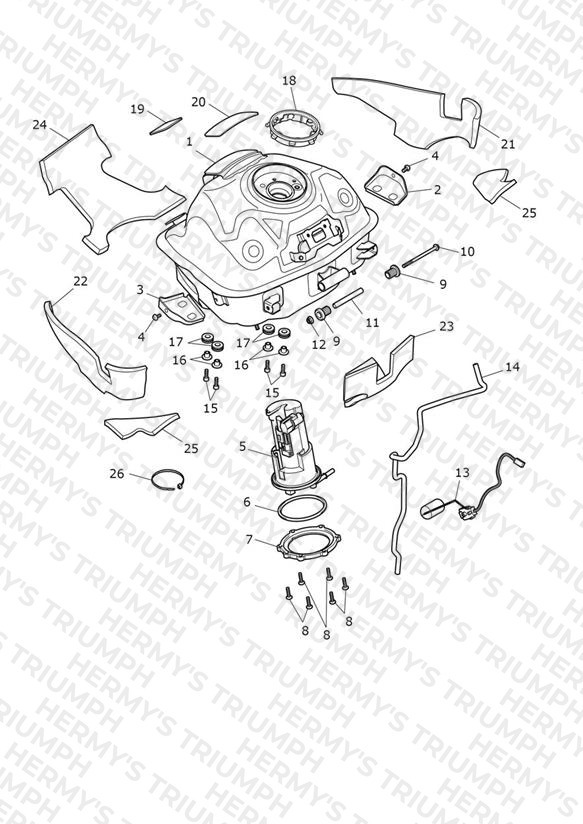 Fuel Tank, Pump and Fittings